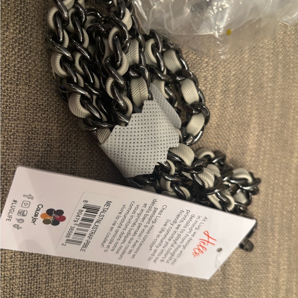 Lug Satin Luxe Metal Chain Strap Pebble